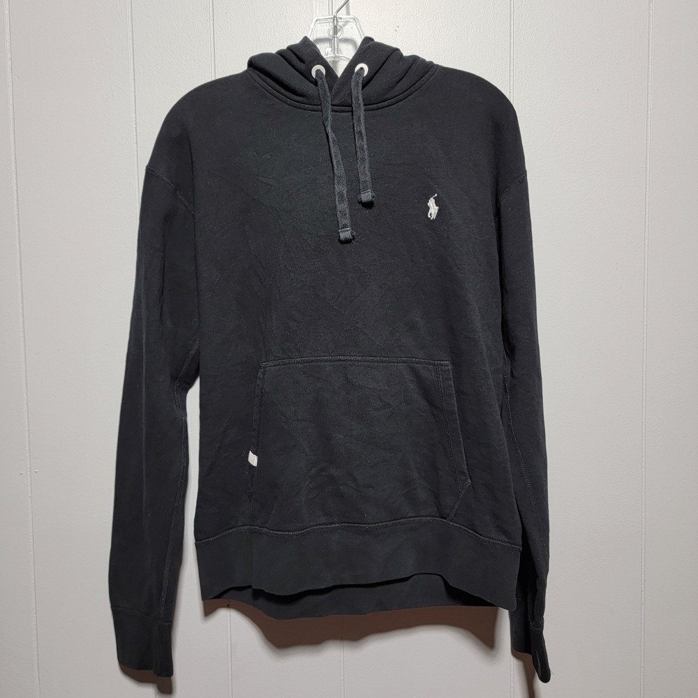 Polo Ralph Lauren Black Performance Hoodie Long Sleeve Embroidered Pony Logo M M